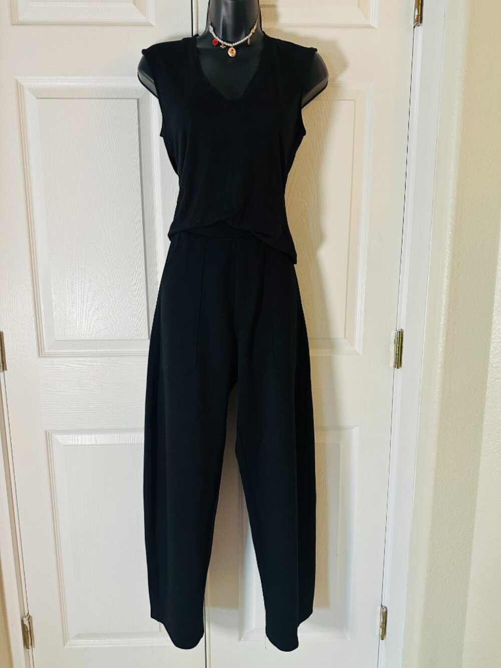 Hellisal Black Barrel-Leg Pants & Tank Set | NWT & NWOT | Size Small